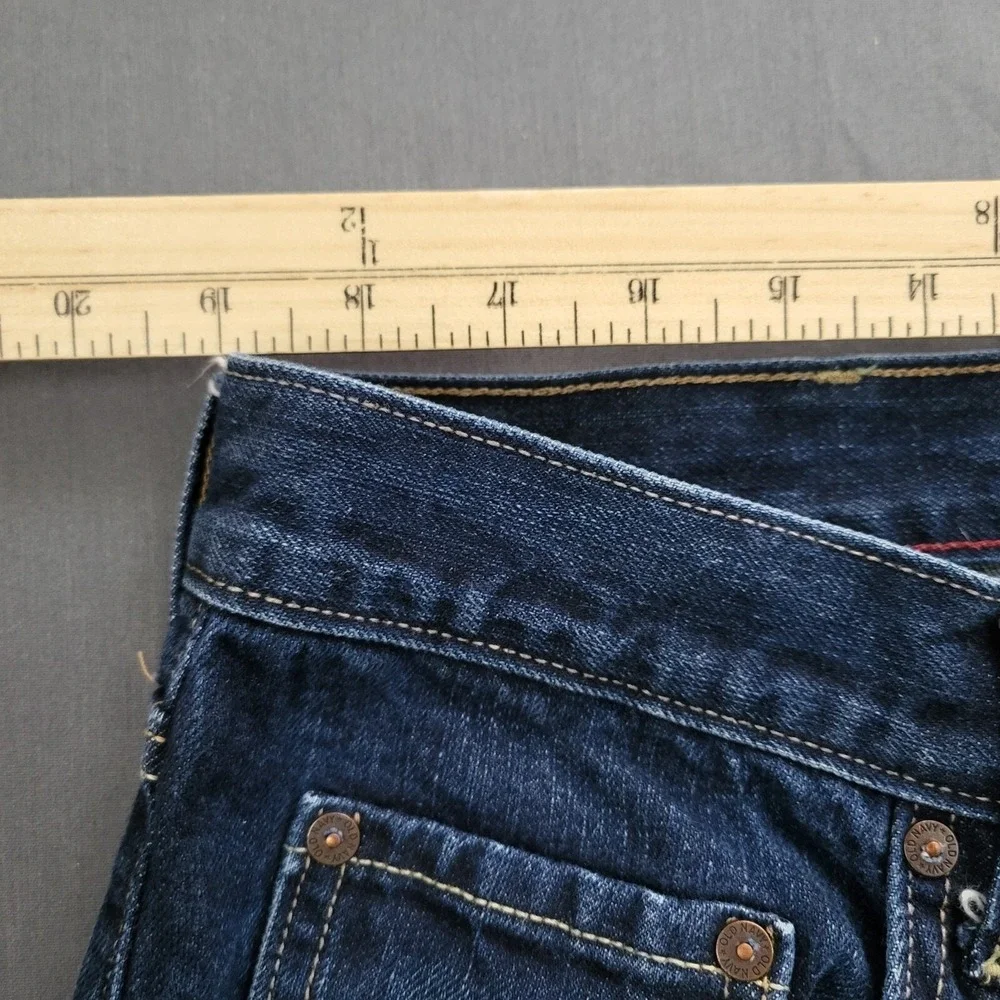 Old Navy Mens The Authentic Loose Fit Dark Wash Denim Blue Jeans 40x30 Y2K Skate